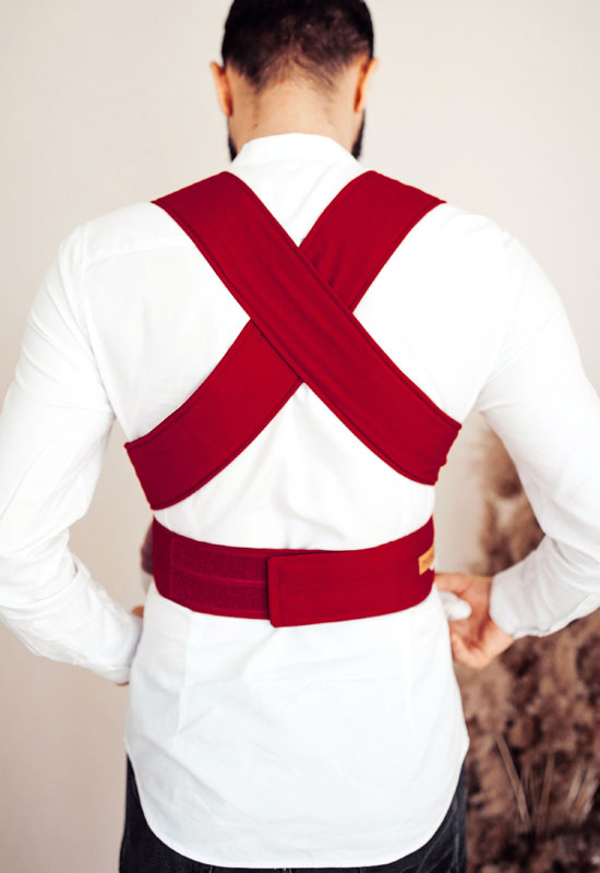 Marsupi Babytrage Classic ruby hinten